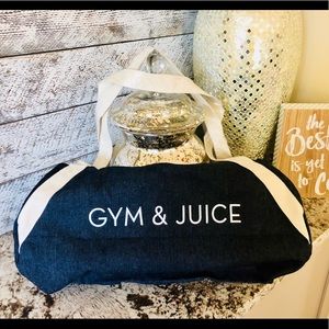 Brand New Dark Blue Denim Gym and Juice Gym Bag